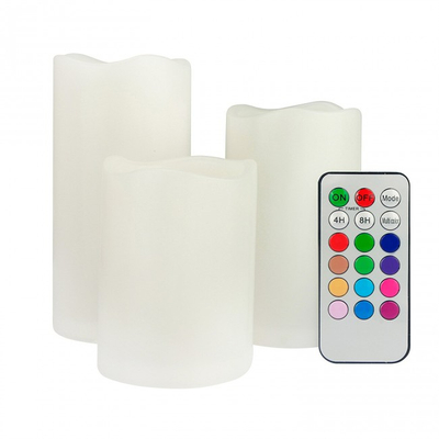 LED WAX CANDLESET OF 3 
